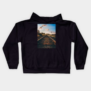 Sunrise Reflections: Finding Direction Along Life's Tracks V2 Kids Hoodie